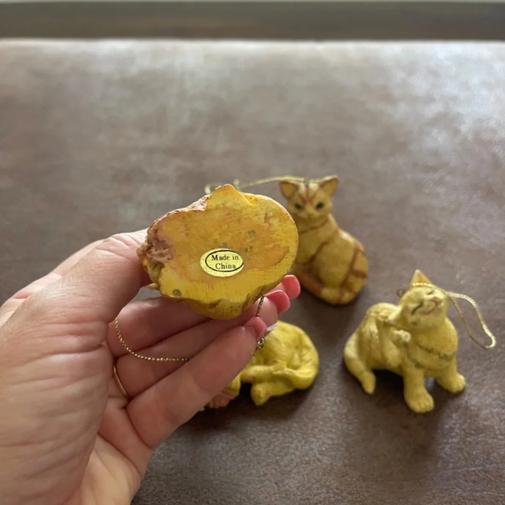 Christmas Ornaments Cats Set of 4 pcs
